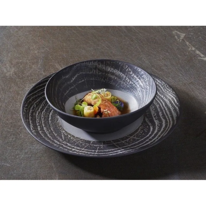 Assiette creuse 19cm Poivre Arborescence - Revol