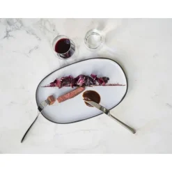 Assiette ovale 35cm Blanc Cumulus - Revol