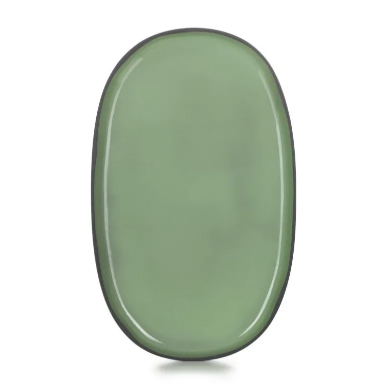 Assiette ovale 35cm Menthe - Revol