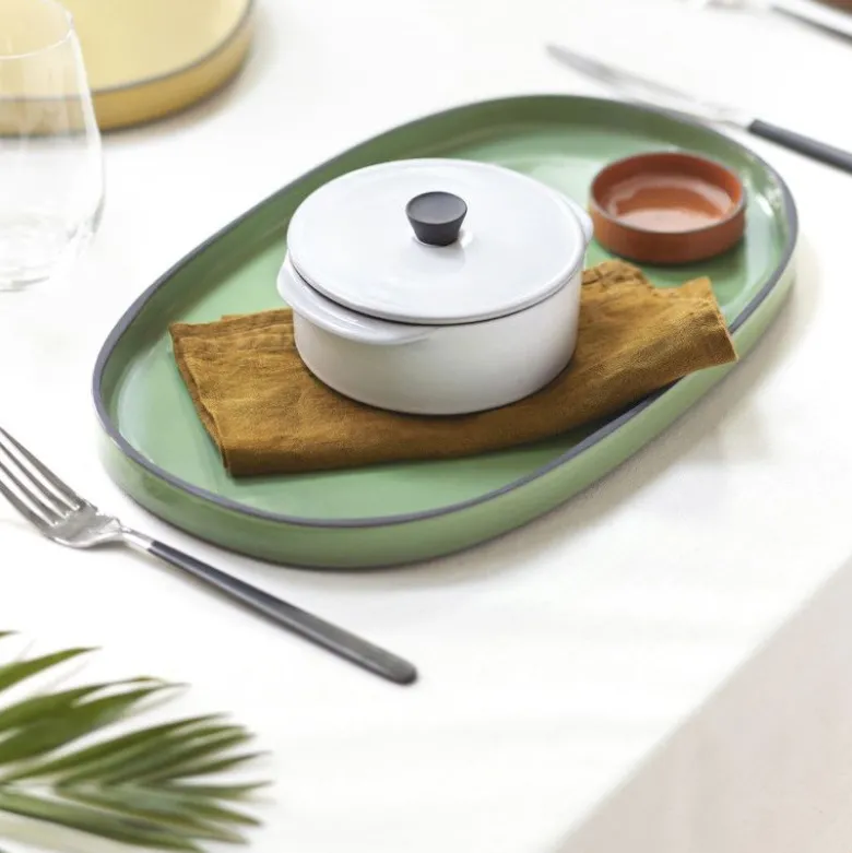 Assiette ovale 35cm Menthe - Revol