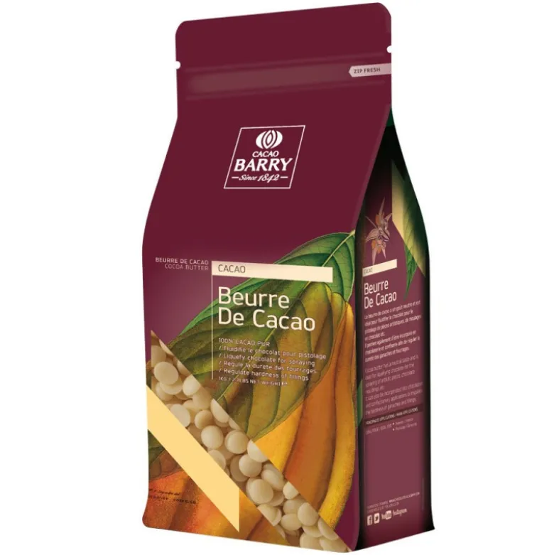 Beurre de Cacao en Pistoles 1kg - Cacao Barry