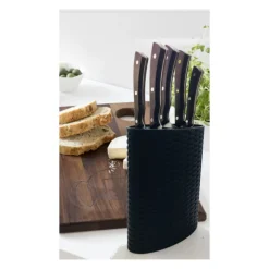 Bloc à Couteaux Tressé + 5 Couteaux - Lebrun