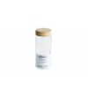 Bocal rond en verre + couvercle bambou 850ml - Pebbly