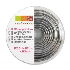 Boite emporte-pièce inox x11 - ScrapCooking