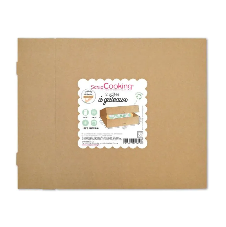 Boite à gâteaux 32cm H8cm x2 - ScrapCooking