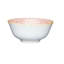 Bol Buddha Bowl céramique géométrique bleu/rouge - Kitchen Craft