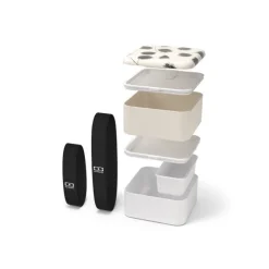 Boîte bento MB Square graphic Plume - Monbento