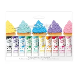 Boîte 10 colorants gel - ScrapCooking