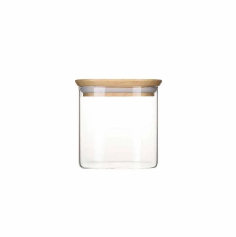 Boîte conservation verre et bambou 0,8L - Pebbly