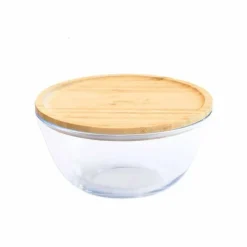 Boîte conservation verre ronde 2600ml - Pebbly