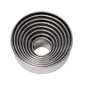 Boîte à découpoirs ronds avec bords roulés en inox (x8) - Gobel
