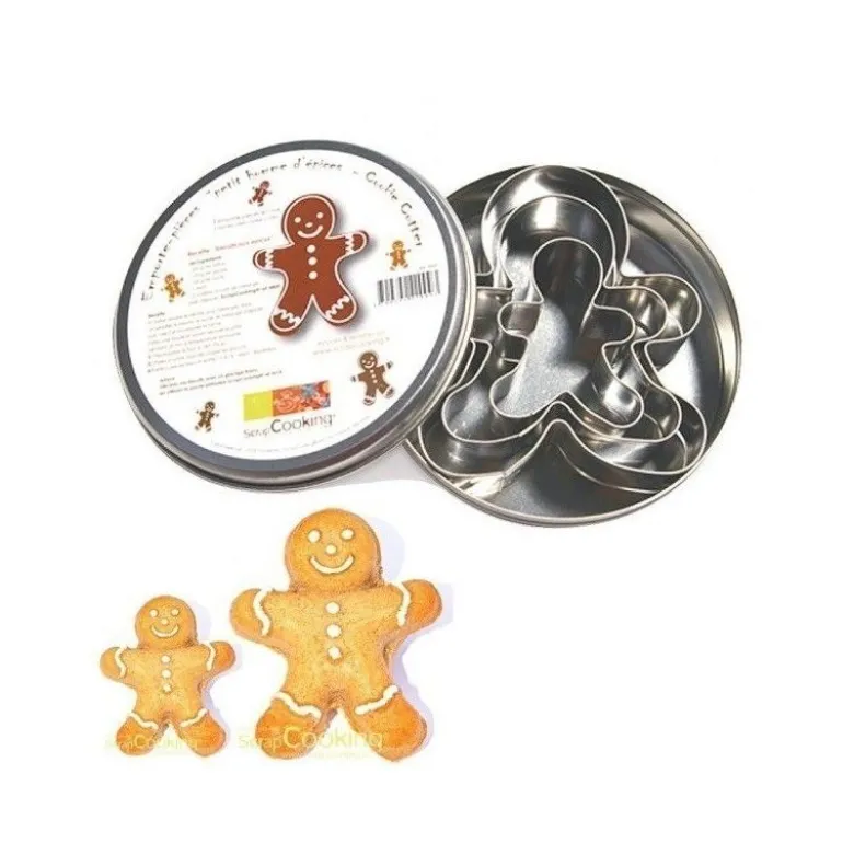 Boîte emporte-pieces petits hommes d'épices (x3) - ScrapCooking