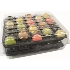 Boîte 70 macarons plastique