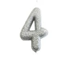 Bougie anniversaire argentée Chiffre 4 - Anniversary House