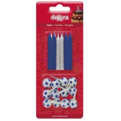 Bougie anniversaire Football x12 - DeKora