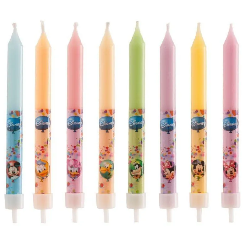 Bougie anniversaire Mickey x8