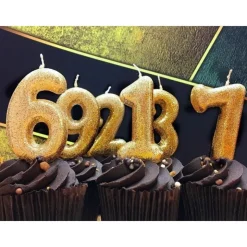 Bougie anniversaire Or Chiffre 1 - Anniversary House