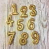Bougie anniversaire Or Chiffre 9 - Anniversary House