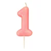 Bougie anniversaire Rose Chiffre 1 - Anniversary House