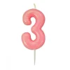Bougie anniversaire Rose Chiffre 3 - Anniversary House