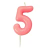 Bougie anniversaire Rose Chiffre 5 - Anniversary House