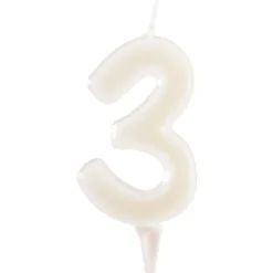 Bougie chiffre 3 fluorescente - DeKora