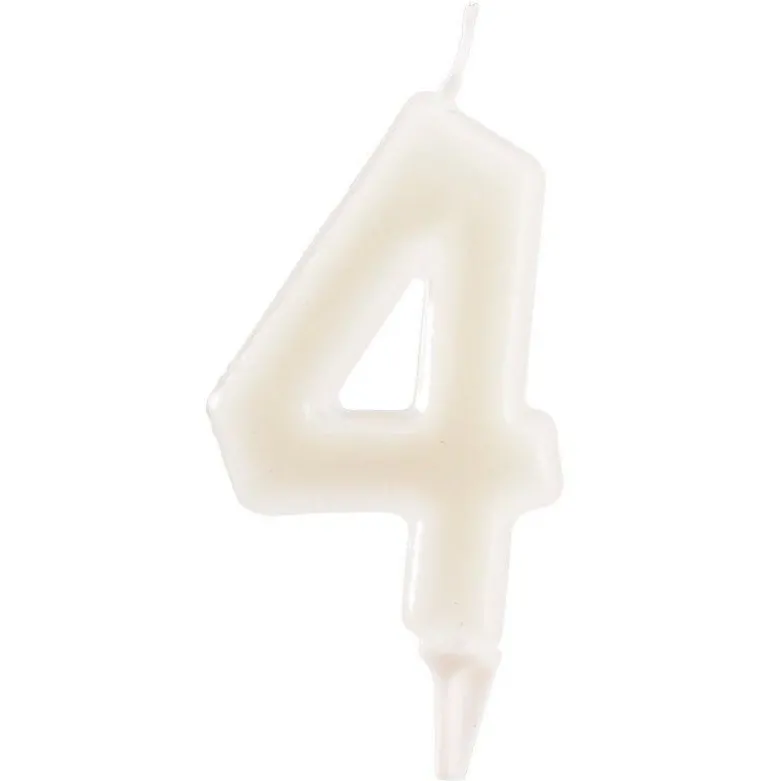 Bougie chiffre 4 fluorescente - DeKora
