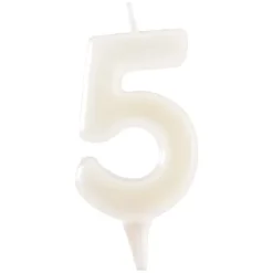 Bougie chiffre 5 fluorescente - DeKora