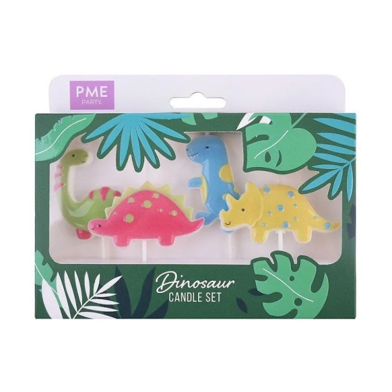 Bougie Dinosaure x4 - PME