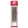 Bougie métallique argent x16 - DeKora