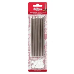 Bougie métallique argent x16 - DeKora