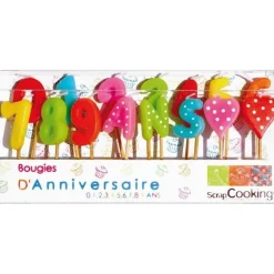 15 bougies chiffres + ANS + cœur 2x - ScrapCooking