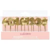 Bougies 1,2,3,étoiles dorées - ScrapCooking