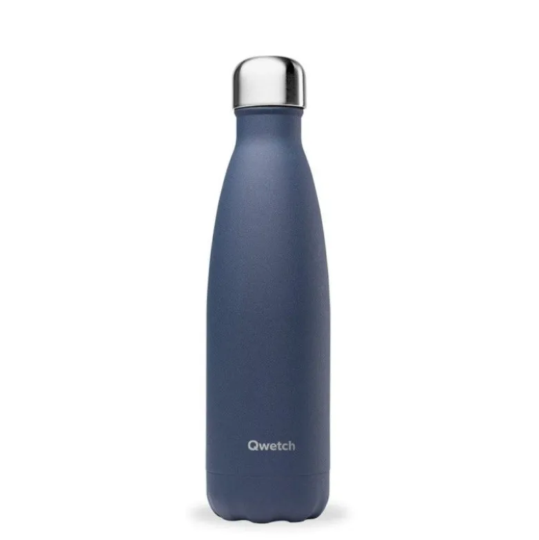 Bouteille isotherme Granite Bleu Nuit 500ml - Qwetch