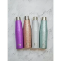 Bouteille isotherme Or rose à paillettes 540ml - Built