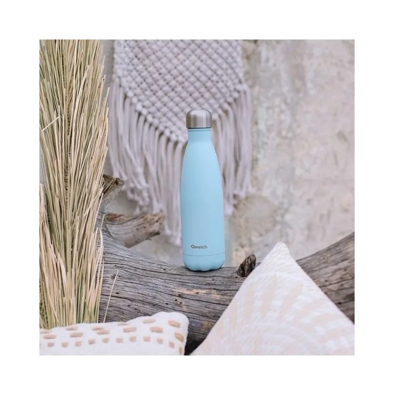 Bouteille isotherme Pastel Bleu 500ml - Qwetch