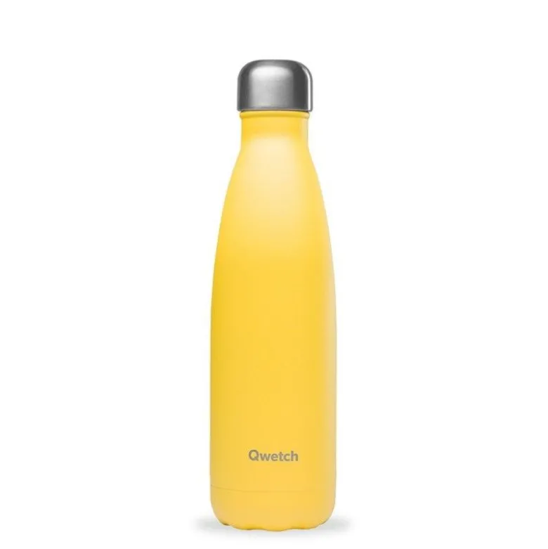 Bouteille isotherme POP Jaune 500ml - Qwetch
