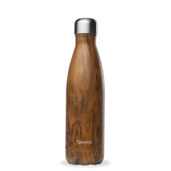 Bouteille isotherme Wood Brun 500ml - Qwetch