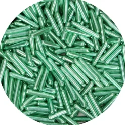Bâtons de sucre métalliques Vert 70g - FunCakes