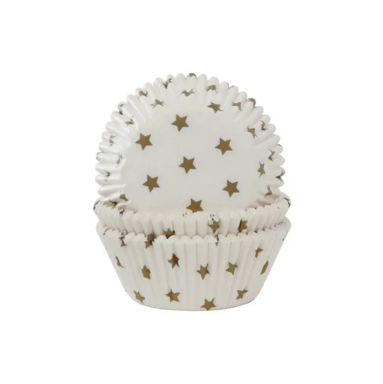Caissette cupcake etoile dorée x50 - House of Marie