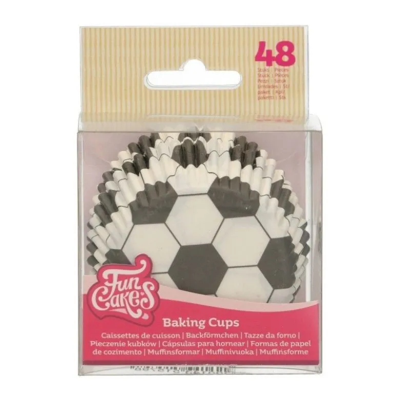 Caissette cupcake football x48 - Funcakes