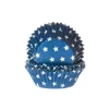 Caissette cupcake étoile bleu x50 - House of Marie