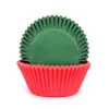 Caissette cupcake vert et rouge x50 - House Of Marie