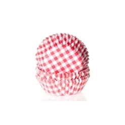 Caissette cupcake vichy rouge x50 - House of Marie