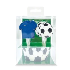 Caissette et cake topper Football x24 - ScrapCooking