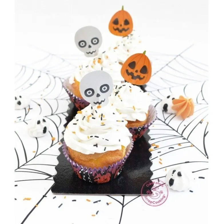 Caissette et cake topper Halloween x24 - ScrapCooking