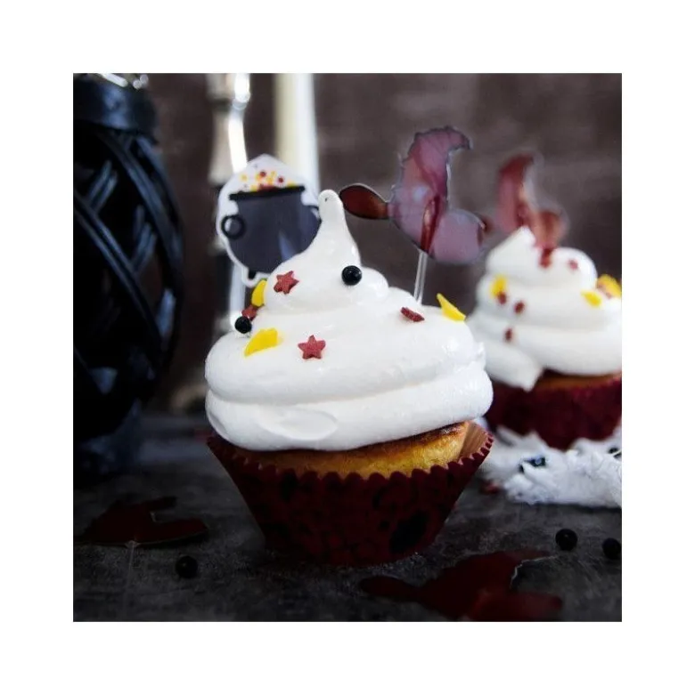 Caissette et cake topper Sorcier x24 - ScrapCooking