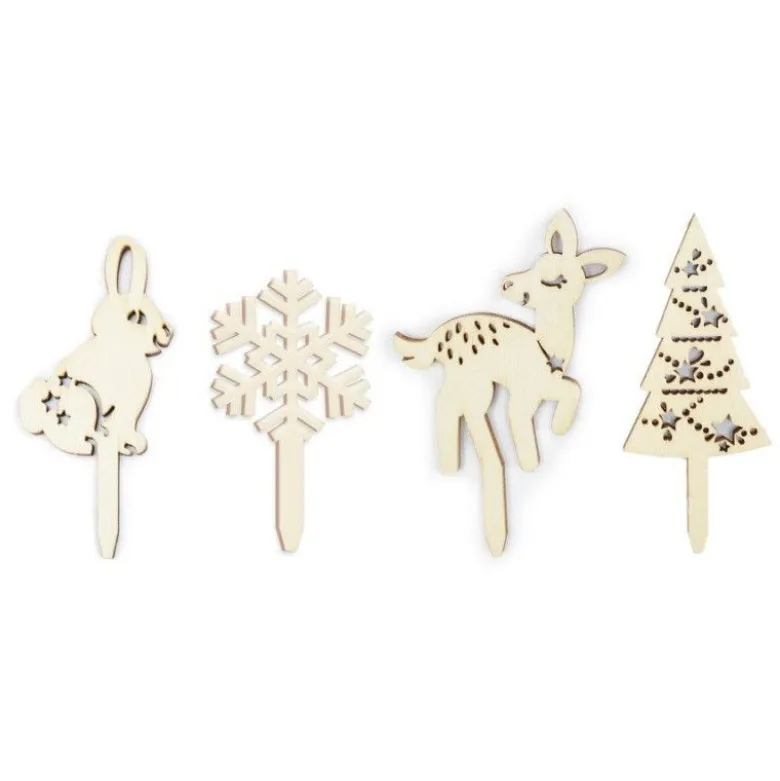 Cake topper bois Forêt enchantée x4 - ScrapCooking