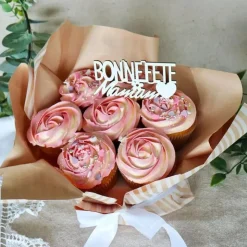 Cake Topper Bonne Fête Maman sur Pic (x2) - Patisdécor