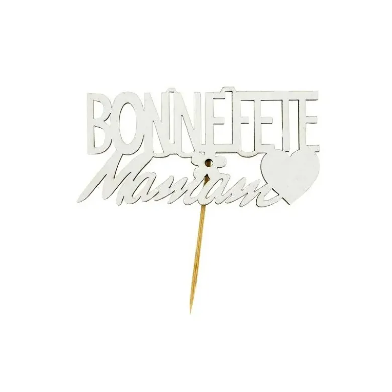 Cake Topper Bonne Fête Maman sur Pic (x30) - Patisdécor